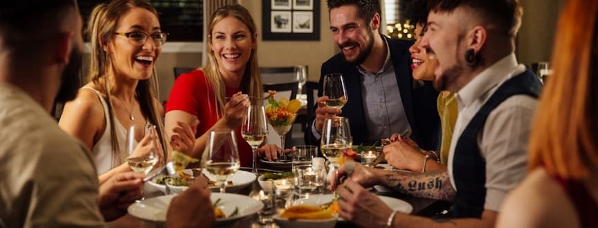 A private chef dinner with friends